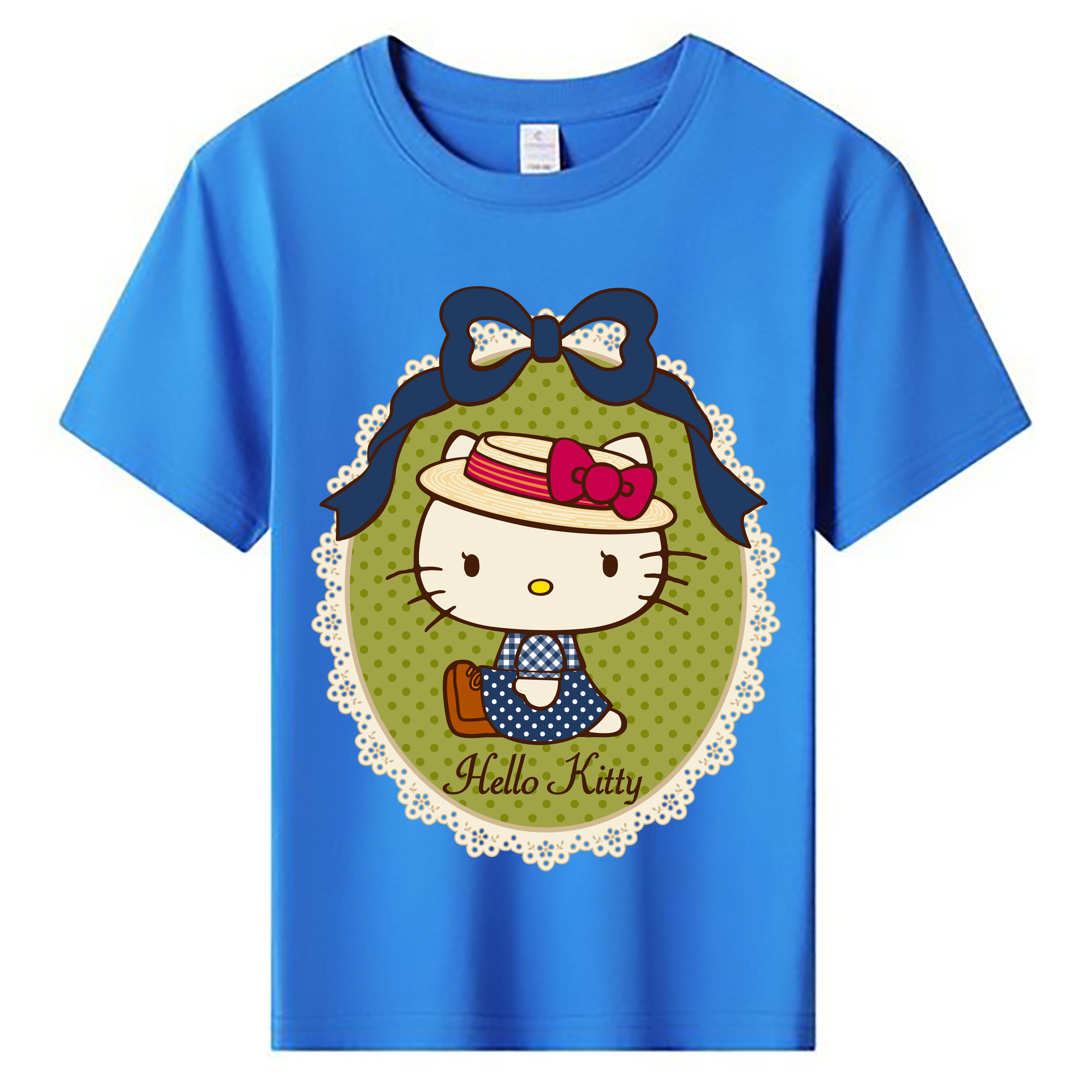 （画像用） Hello Kitty ハローキティ 綿100％キッズTシャツ（フロントプリント）
